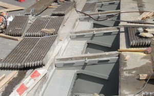 The FloodBreak vent shaft flood protection system sits below street level grating