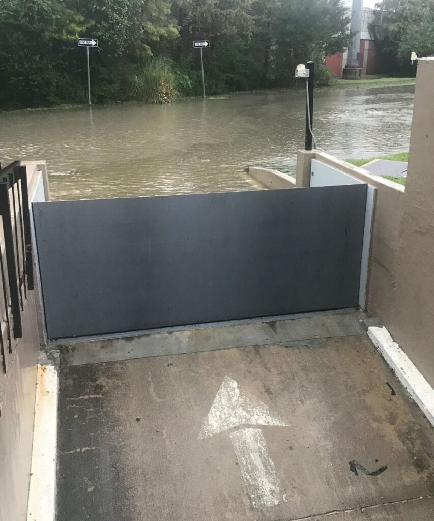 deployed passive flood barrier