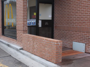 FloodBreak passive flood barrier covered with tile