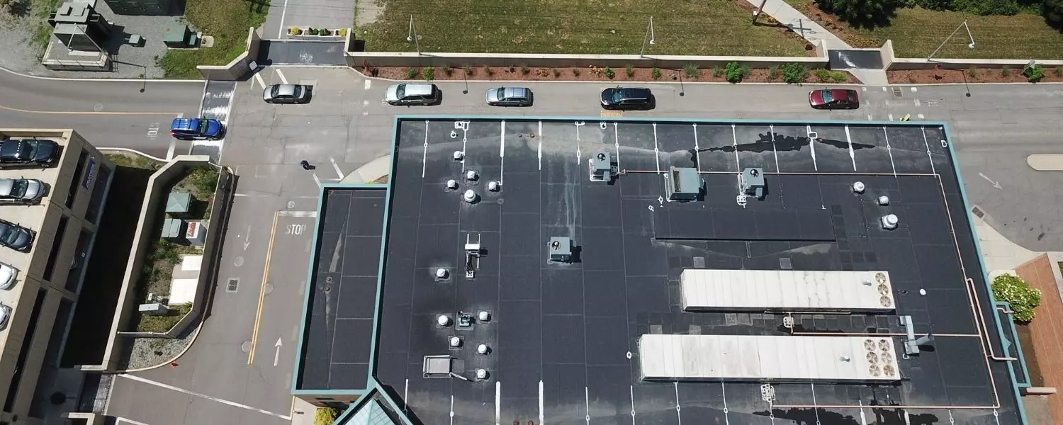 passive floodgate in parking lot