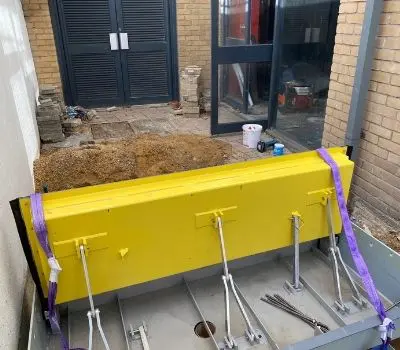 small passive flood barrier