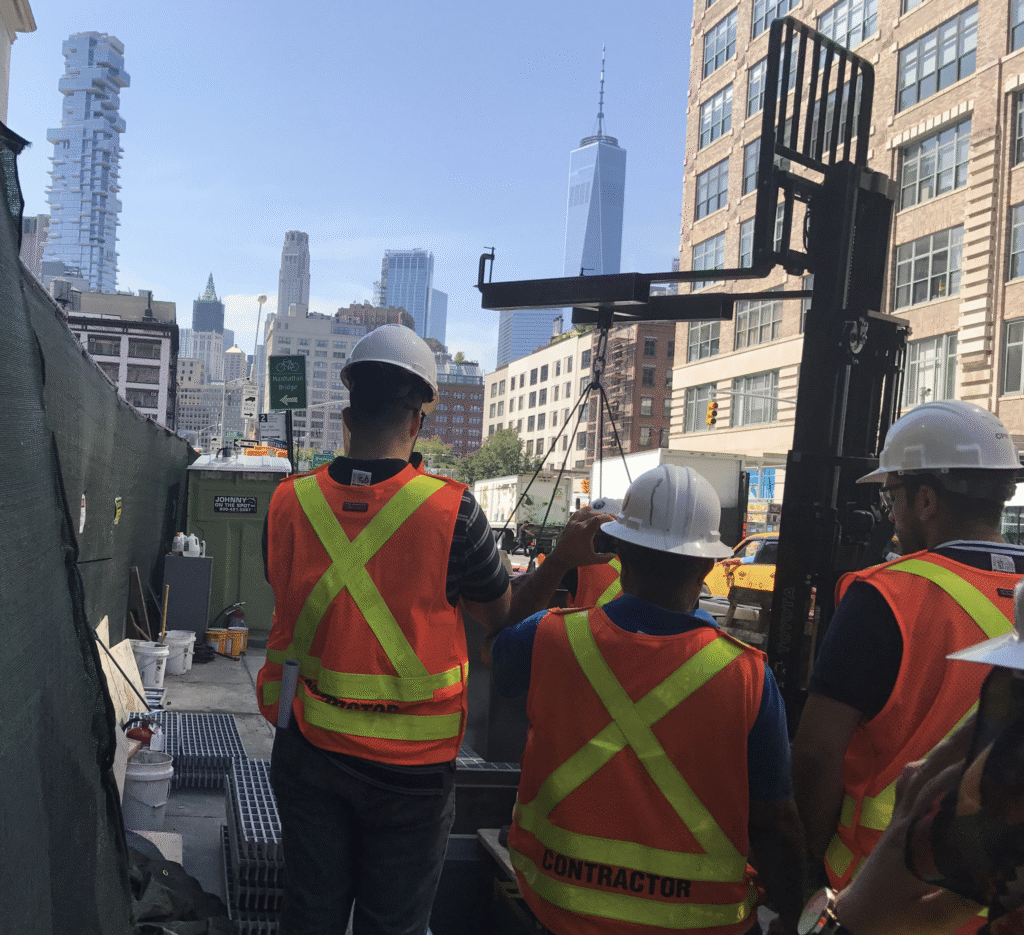 NYTC - MTA project - team looking down town