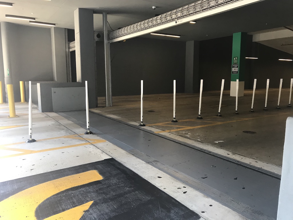 Brickell City Center double Vehicle Gates at garage