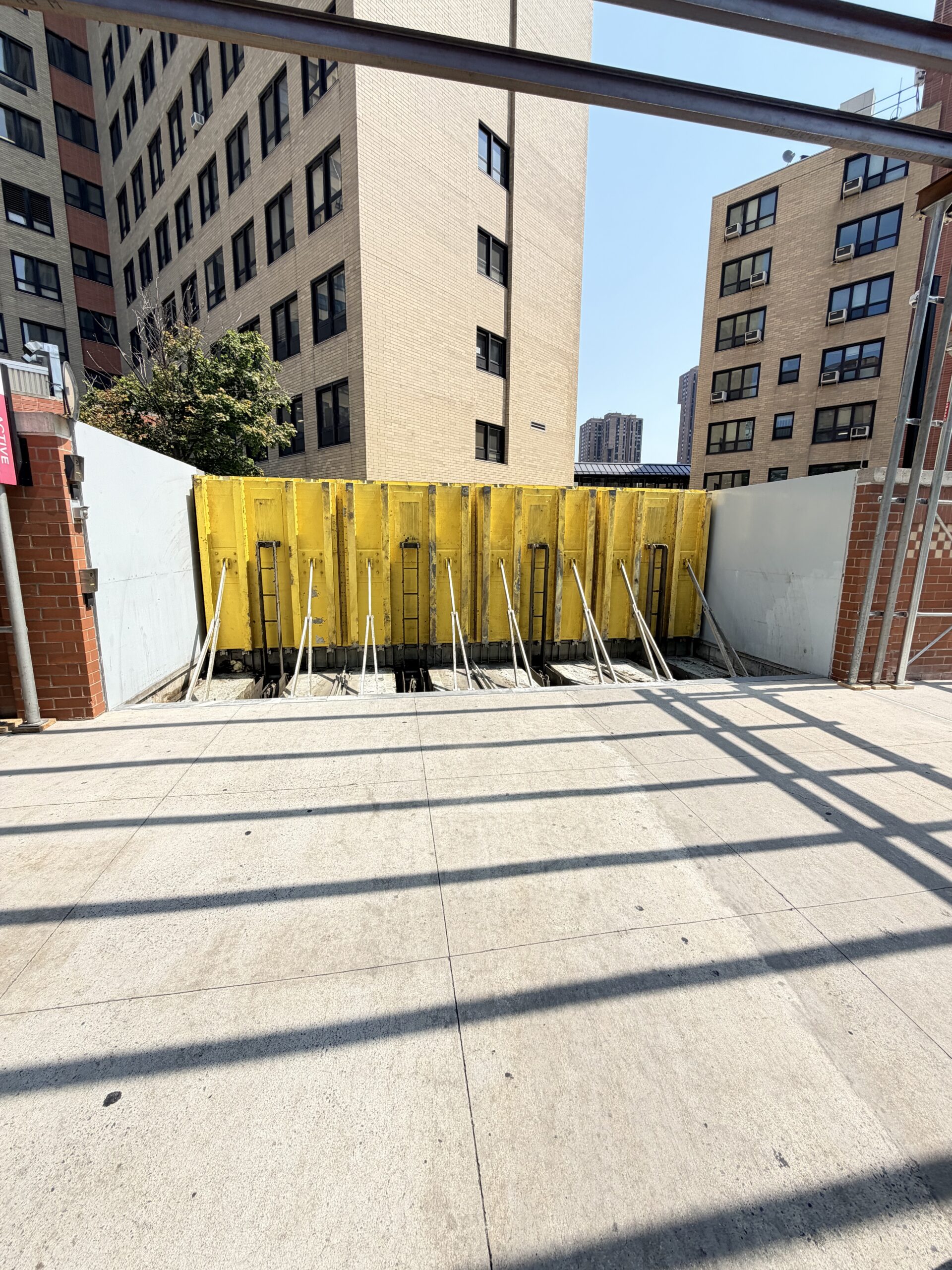 FloodBreak passive flood barrier lifted for annual preventative maintenance